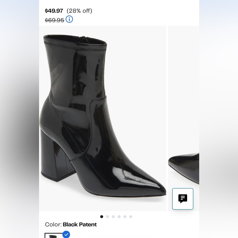 Abound Black Patent Ankle Heeled Boots